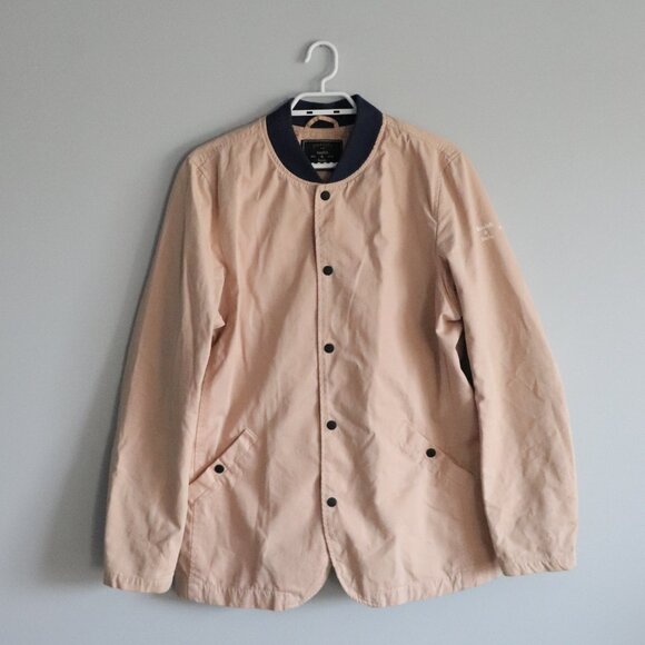 Scotch & Soda Mens Pink Sz L Buttoned Front Casual Lined Designer Bomber Jacket - Picture 2 of 12